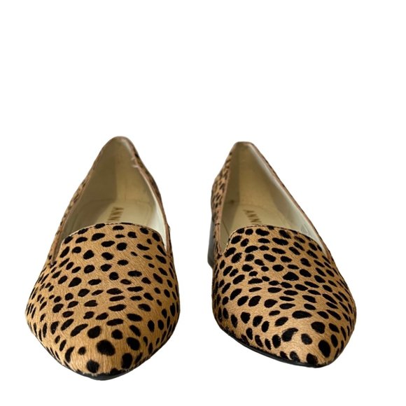 NEW Anne Klein Leopard print Real Cow Fur Kitten Heel Pump iFlex Shoes- Size 7M - Picture 7 of 14